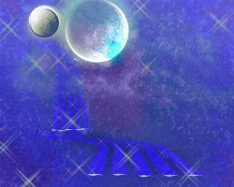 2 Moons by debgay.deviantart.com My digital art. | 2 moons, Moon, Art