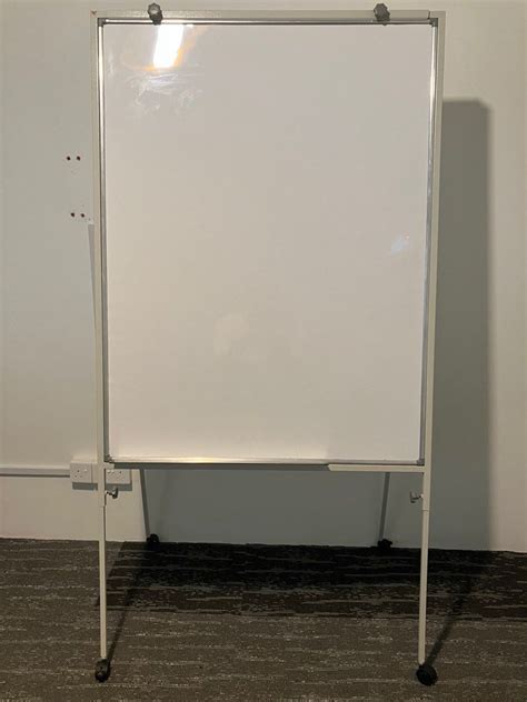 Adjustable Standing Whiteboard 90x60cm with Wheel and Magnetic Surface ...