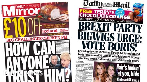 Newspaper headlines: Andrew Neil challenges PM to 'oven-ready' interview - BBC News