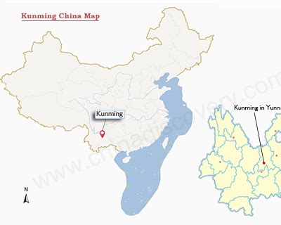 Kunming Map, Kunming China Map, Kunming Attractions Map