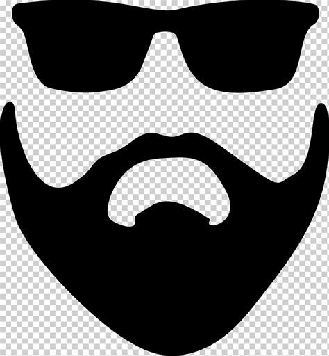 Bearded man with Wayfarer-sunglasses, Beard Drawing, beard and moustache, people, silhouette ...