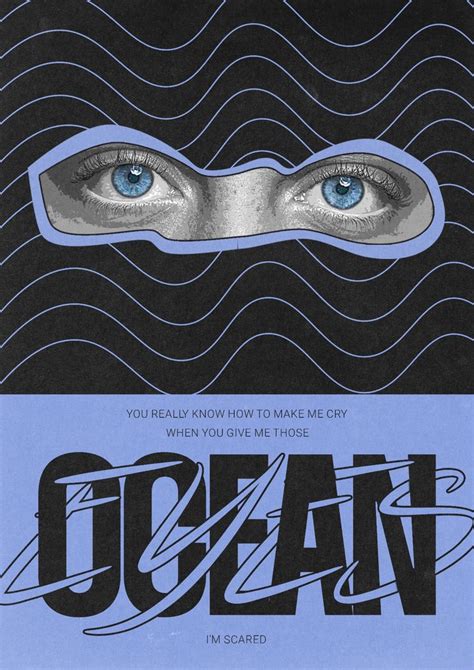 Ocean Eyes in 2024 | Lyrics art, Typography poster, Retro poster