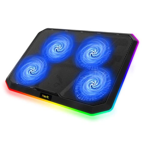 Buy havit Gaming Laptop Cooling Pad 15.6"-17" - RGB Laptop Cooler with 4 Quiet Fans Laptop ...