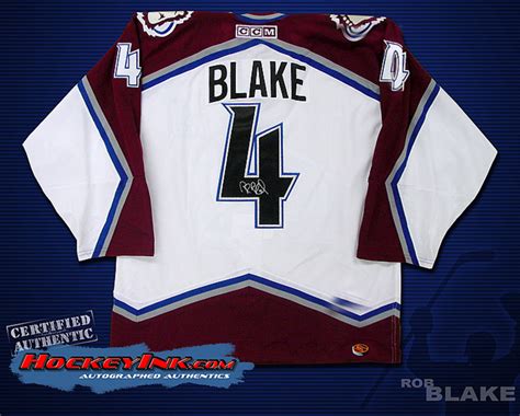 ROB BLAKE Signed White Colorado Avalanche CCM Jersey - NHL Auctions