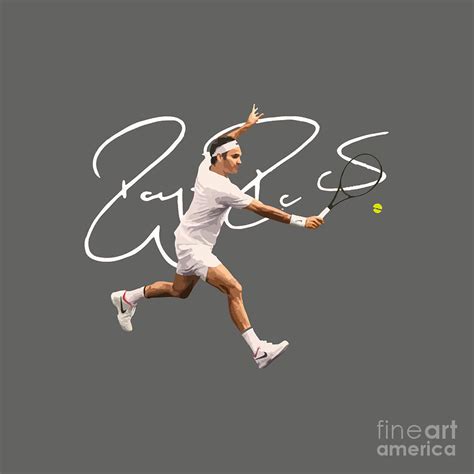 Roger Federer Autograph Drawing by Sabar Mandala - Fine Art America