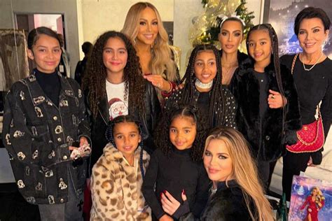 Mariah Carey and Daughter Monroe Pose with Kim and Khloé Kardashian and ...