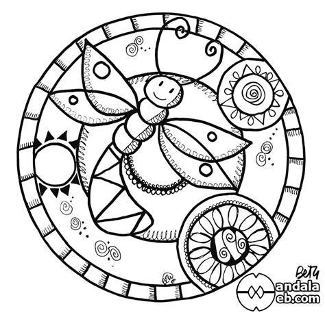 Mandalas para niños con mariposa | Mandalas para niños, Mandalas para ...