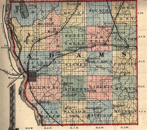 Historical Society of Quincy and Adams County: Adams County Map, 1875