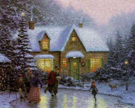 Thomas Kinkade Winter - Winter Fan Art (23436558) - Fanpop