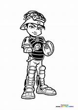 Catcher In baseball  Coloring Pages For Kids sketch template