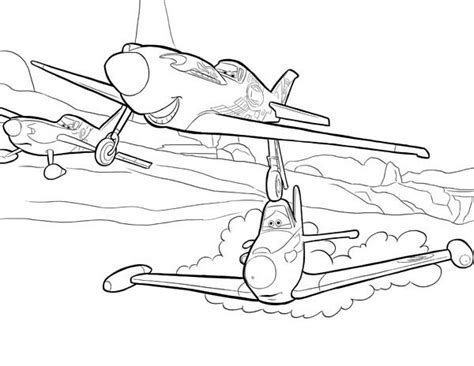 Ripslinger Surpass Dusty On The Race In Disney Planes Coloring Page ...