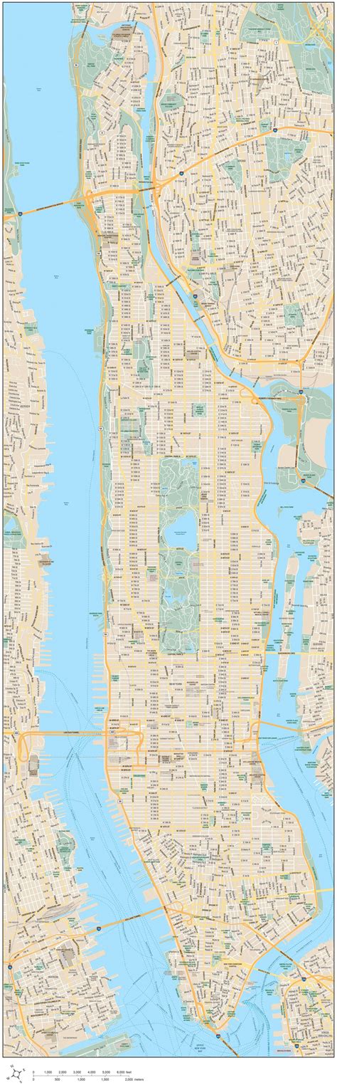 Map Of Manhattan Island - United States Map