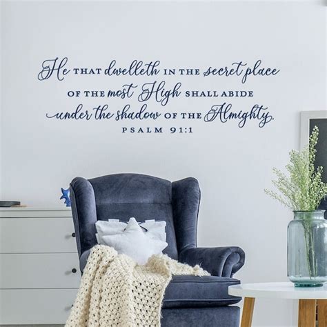 Scripture Wall Decal He That Dwelleth in the Secret Place - Etsy