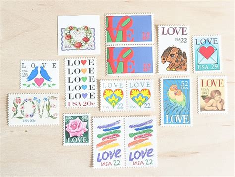 Set of 15 Love Stamps, US Postal Stamps, Unused Love Stamp Collection - Etsy