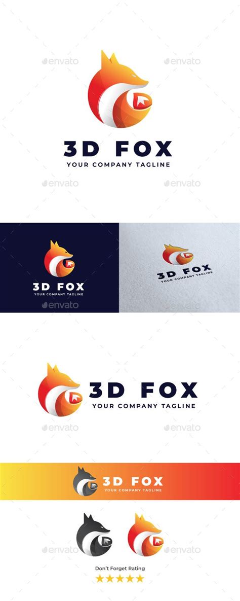 3D Fox, Logo Templates | GraphicRiver