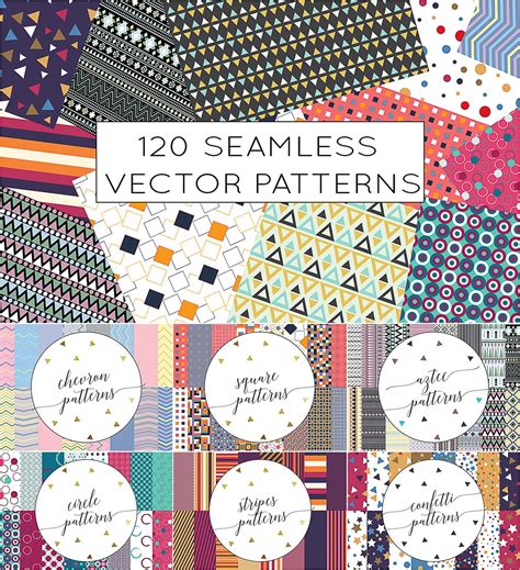 Big seamless geometric pattern collection | Free download