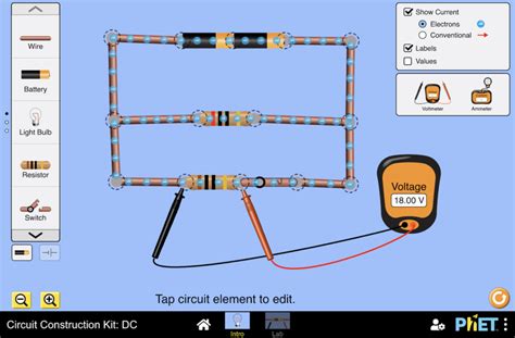 Simple interactive DC circuit maker kit