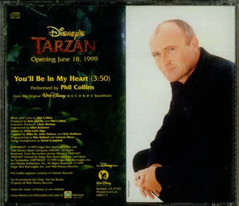 Phil Collins You'll Be In My Heart US Promo CD single (CD5 / 5") (260174)