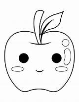 Apple Coloring Page Printable sketch template