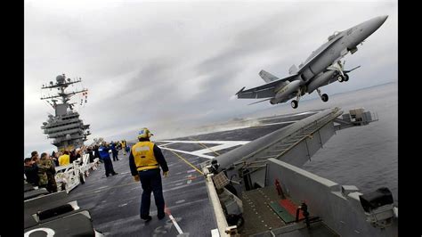 Aircraft Carrier Flight Deck Operations near Korea during US ROK joint ...