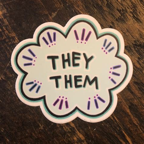 They / Them Pronoun Sticker - Etsy