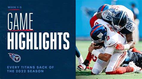 Every Titans Sack at the Bye 2022 Season | Game Highlights