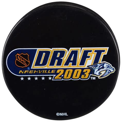 Fanatics Authentic 2003 NHL Draft Unsigned Draft Logo Hockey Puck