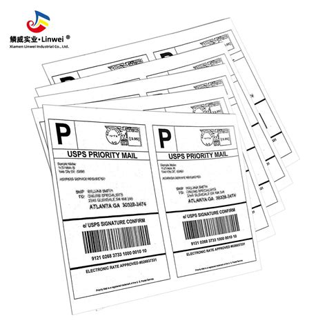 2 up Shipping Label Inkjet /Laser Labels A4 Sheet Paper Stickers - China Pearlescent Self ...