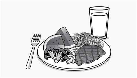 Plate Of Food Clipart Black And White Clipart Best Clipart Best | Images and Photos finder