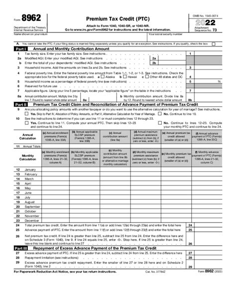 Form 8962 Instructions 2023 - Fill online, Printable, Fillable Blank