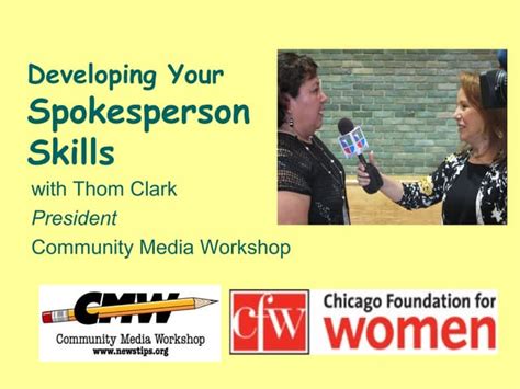 Cfw spokesperson skills | PPT