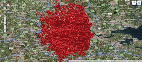 Map of all the bombs that fell on London during the Blitz, October 1940-June 1941 : r/MapPorn