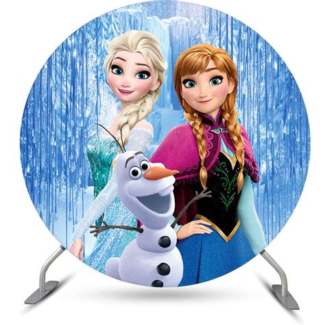 Round Frozen Theme Birthday Party Backdrop Kit – Lofaris