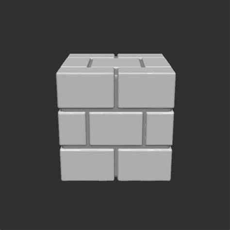 Download STL file Mario Brick Block • 3D printable object • Cults