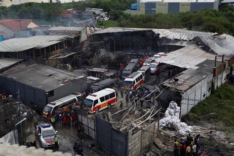 An explosion at a fireworks factory near the Indonesian capital killed dozens