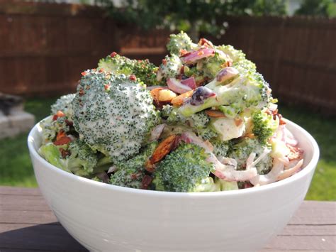 Leave a Happy Plate: Ranch Broccoli Salad with Spicy Candied Almonds