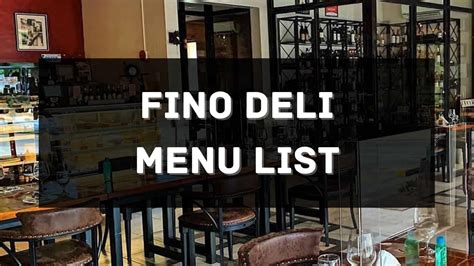 Fino Deli Menu Prices Philippines 2024 [Updated] — All About ...