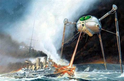 Martian fighting machine attacks the 'Thunderchild' - Jeff Wayne's "The ...