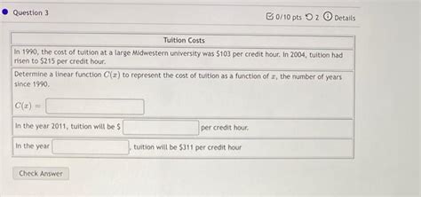 Solved In 1990 , the cost of tuition at a large Midwestern | Chegg.com