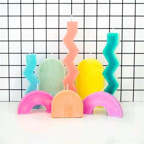 DIY Colorful Candles in Geometric Shapes - A Kailo Chic Life