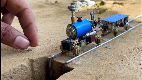 DIY train machine motor in train engine || Science project cnc train ...