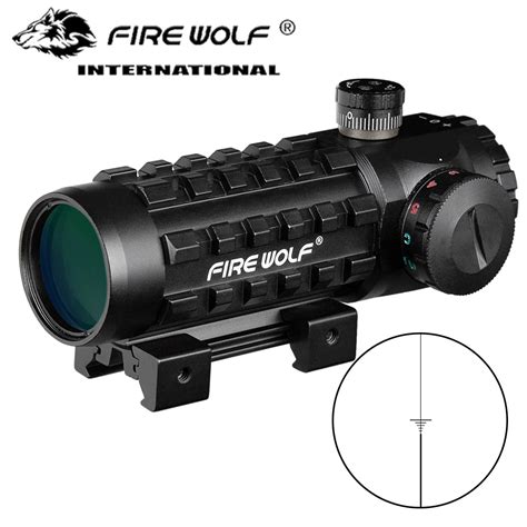 3X28 Green Red Dot Cross Sight Scope Tactical Optics Riflescope - China