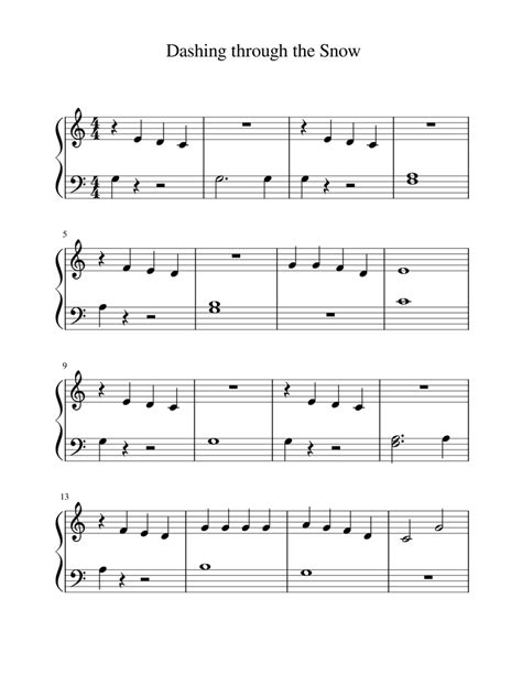 Dashing through the snow Sheet music for Piano (Solo) | Musescore.com