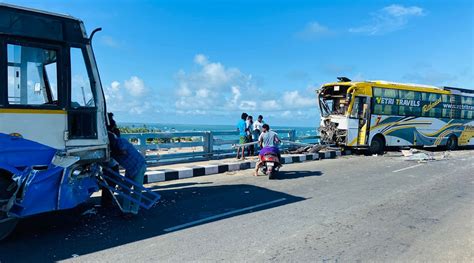 TN: Omni bus collides with government bus at Pamban bridge, multiple injuries reported | Chennai ...