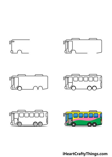 Bus Drawing - How To Draw A Bus Step By Step