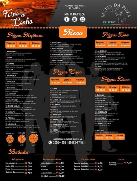 Menu at Mafia Da Pizza pizzeria, Florianópolis