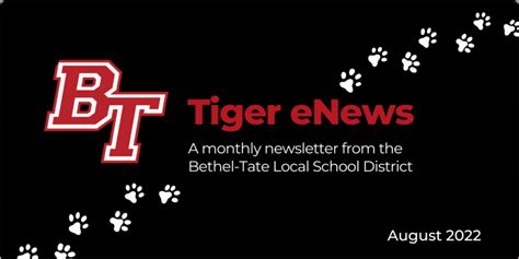 Tiger eNews - August 2022 | Bethel-Tate