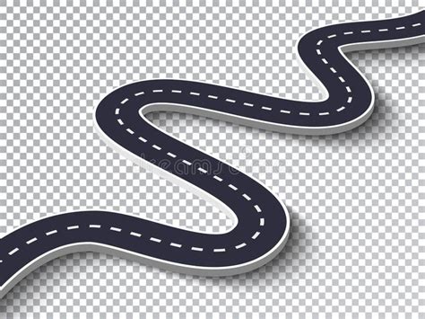 Winding Road Isolated Transparent Special Effect stock illustration ...