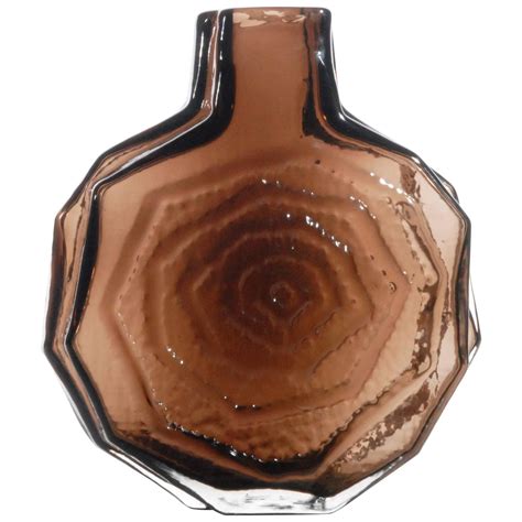 Whitefriars Geoffrey Baxter Cinnamon Banjo Vase, circa 1966 | Glass bottles art, Vase design ...