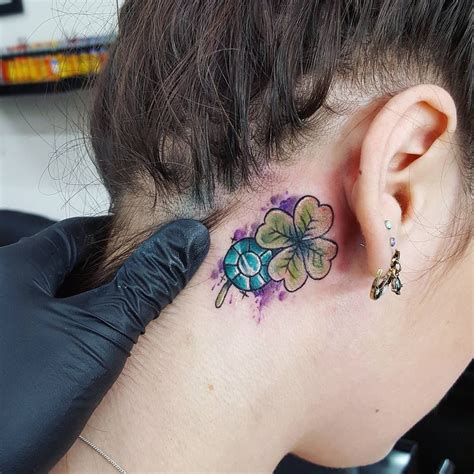 70+ Best Four Leaf Clover Tattoo Ideas and Designs - Lucky Plant (2019) | Tatuajes de trébol ...